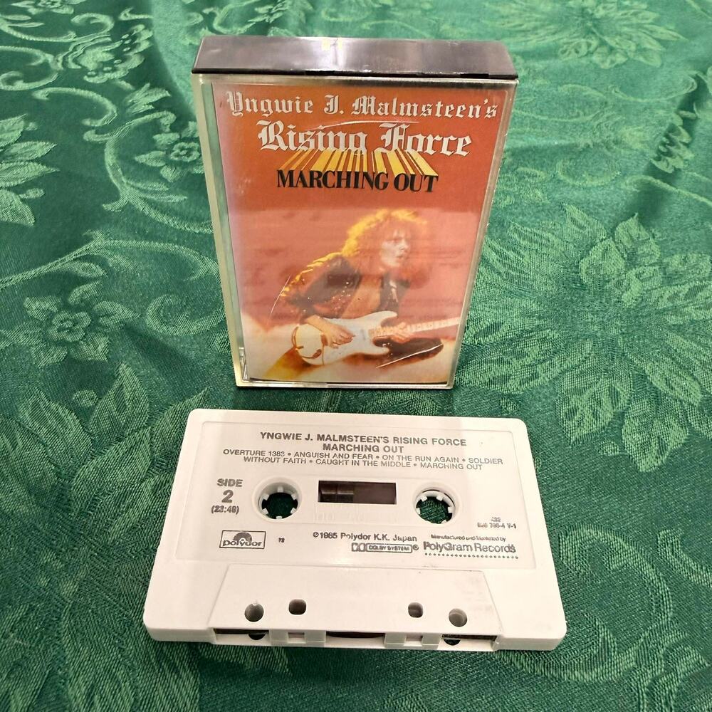Yngwie Malmsteen Marching Out Cassette 1985 Polydor Rising Force Shred Metal
